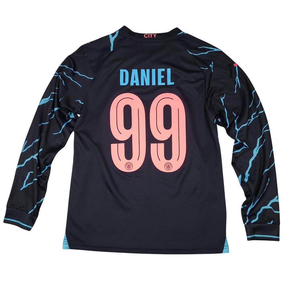 Puma Men's Manchester City Jersey Daniel #99 Medium Long Sleeve Ultraweave Blue - Picture 10 of 16
